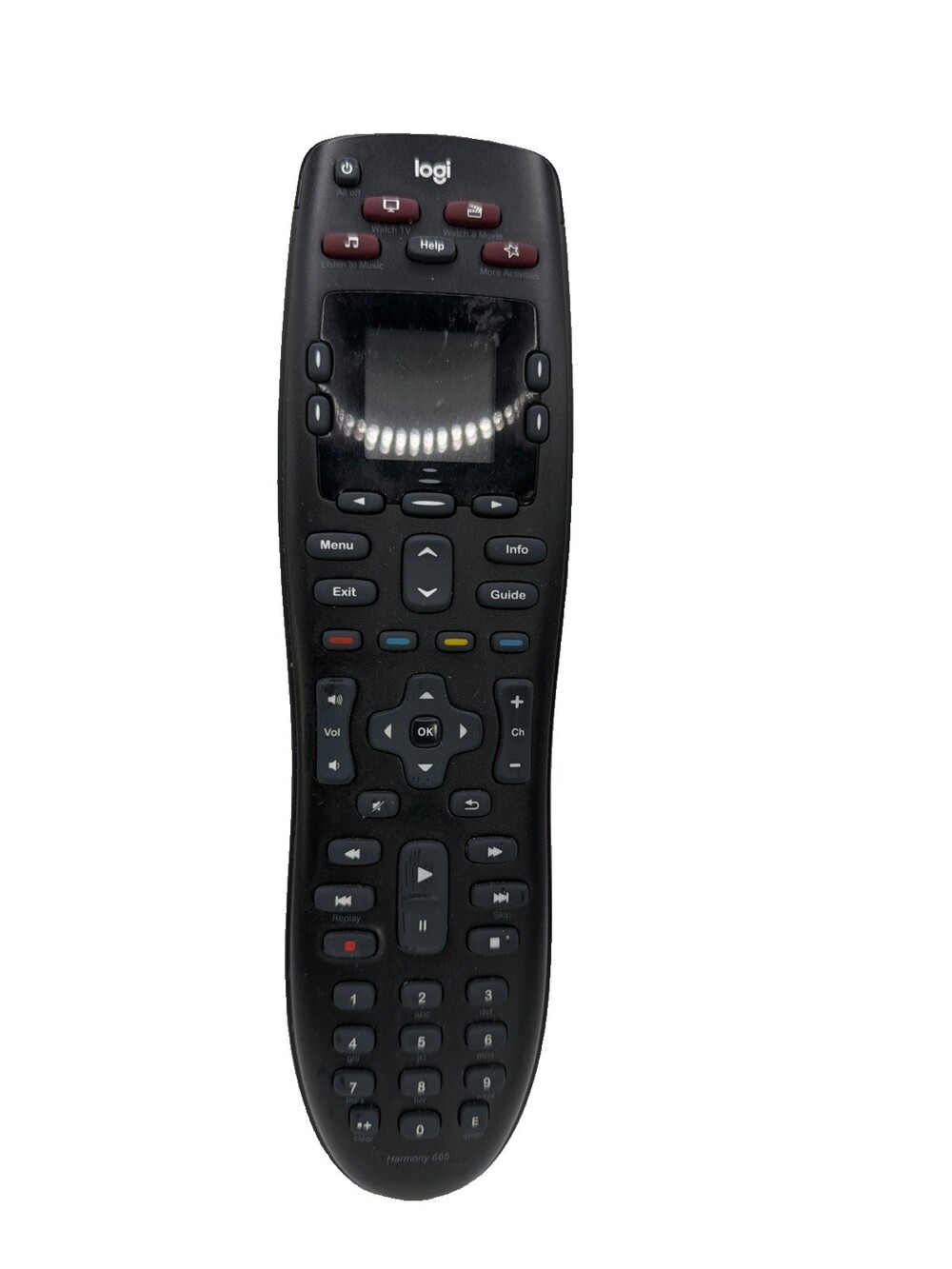Logitech Harmony 665 Universal Remote Control Black Programmable Color Screen